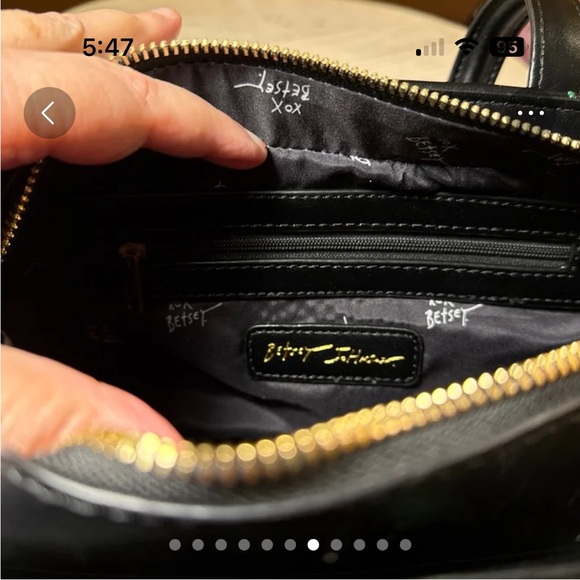 NWT Betsey Johnson Cherry Embroidered Satchel Bag Charm Y2K - Picture 7 of 10